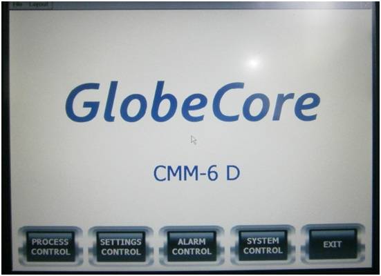 Start screen of control software